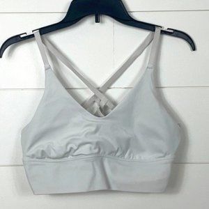 Aerie Offline Sports Bra White L Strappy